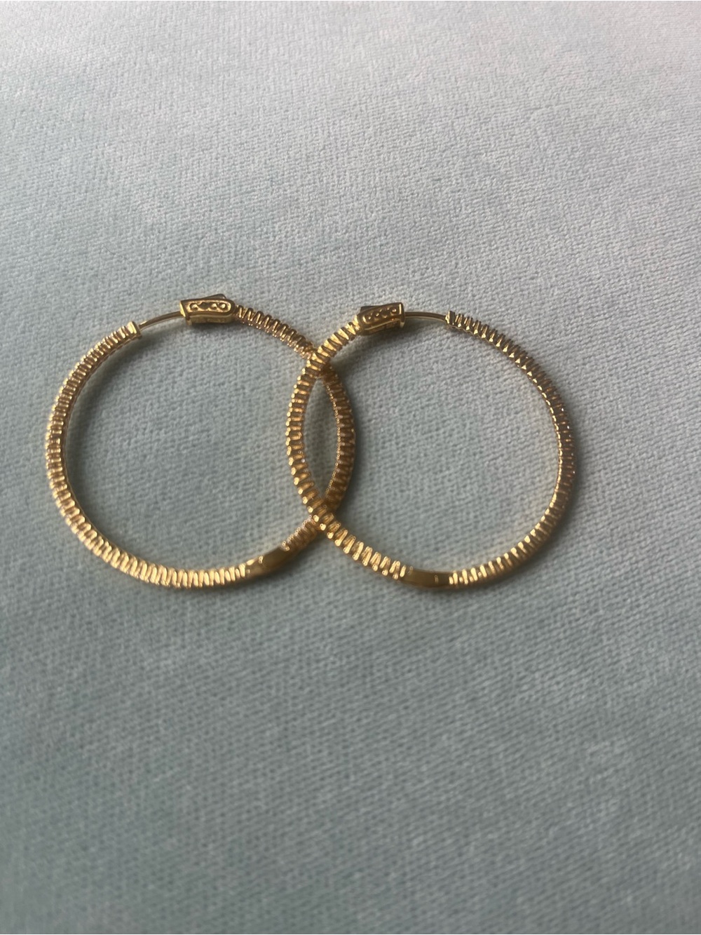 18K Gold over Sterling hoops